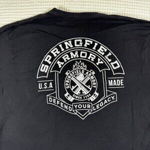 Springfield Armory Graphic Black Mens Short Sleeve Tee Shirt Size XL